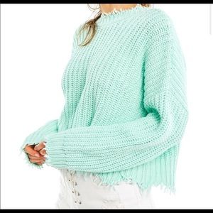 Wildfox Deep V Reversible Palmetto Sweater